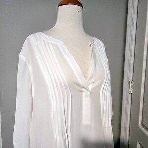 BCBGMaxazria White Blouse Size L